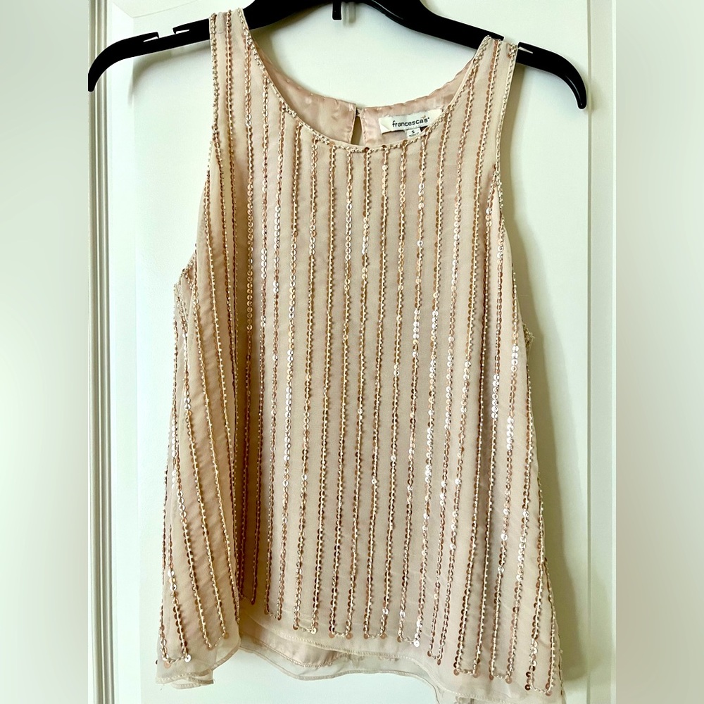 Gold champagne sequin top